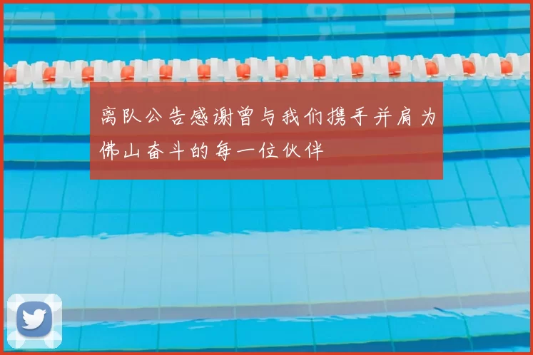 离队公告感谢曾与我们携手并肩为佛山奋斗的每一位伙伴