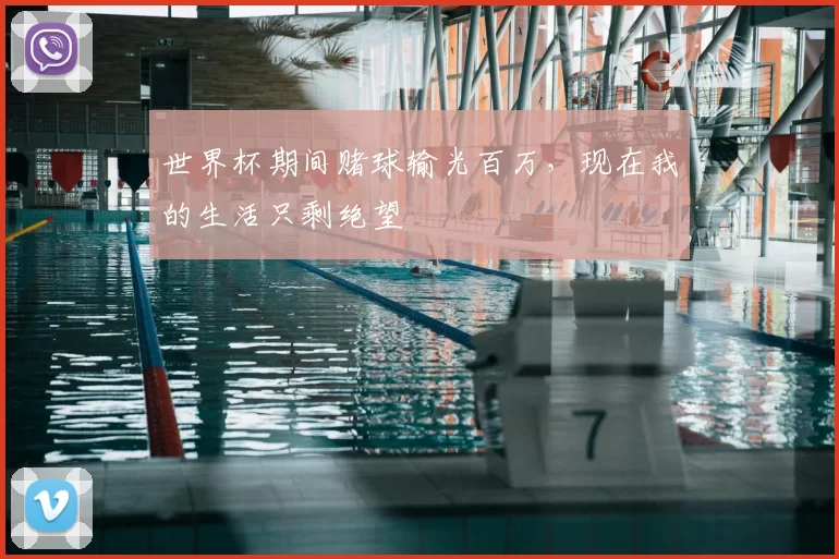 世界杯期间赌球输光百万，现在我的生活只剩绝望